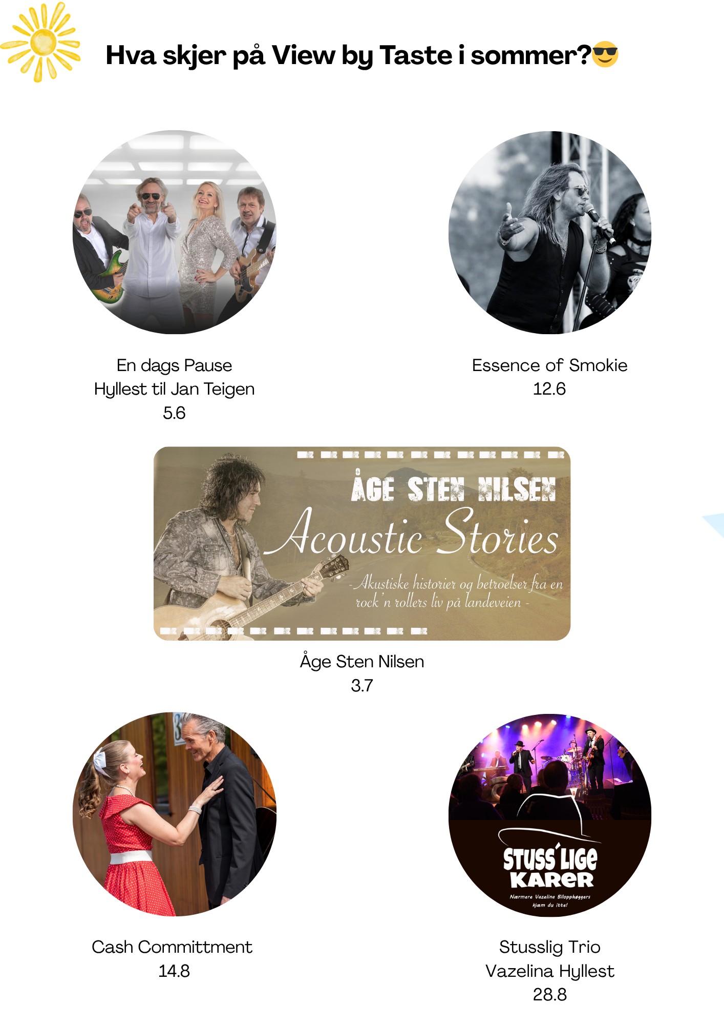 Sommer 2026 konserter